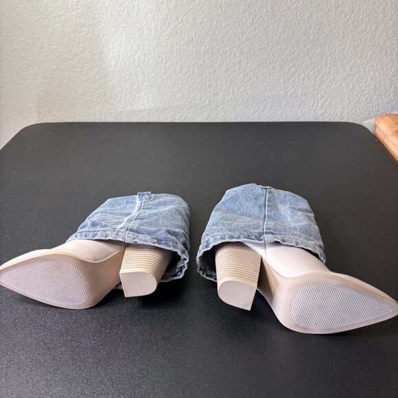 Steve Madden Blue Denim Fold Down Boots size 7 NEW - Picture 2 of 7